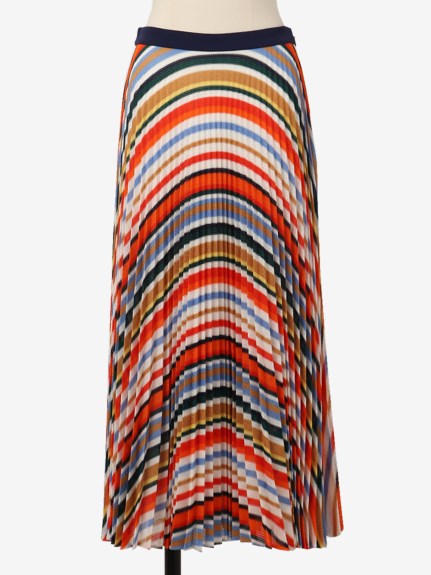 ビクトリア ビクトリア ベッカムのマルチボーダー アコーディオンプリーツスカート SKIRTS / スカート